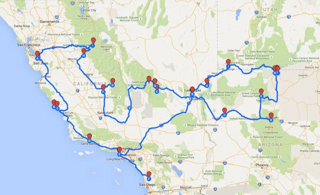Californien Route